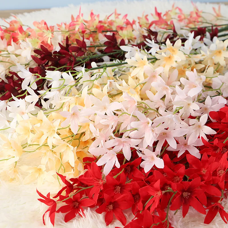 125cm Oncidium hybridum artificial flower fake faux DIY wedding home decoration Photography props Holding flowers | Дом и сад