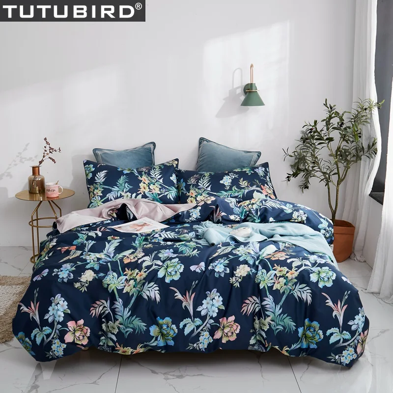 Комплект постельного белья из египетского хлопка мягкий атласный комплект с