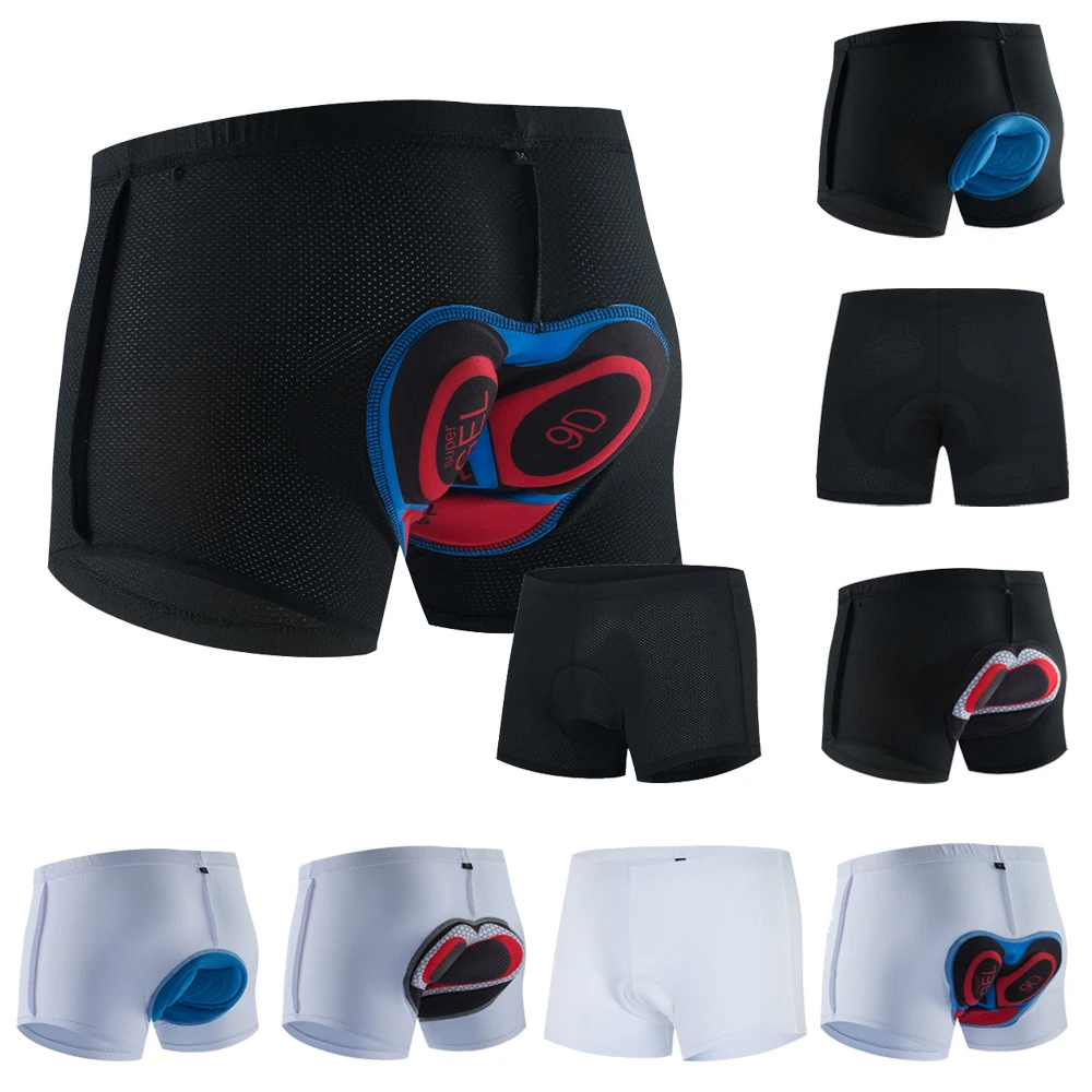 Gel à Prova de Choque Clássico Masculino Preto Branco Cor Ciclismo Shorts Malha Bicicleta Roupa Interior Vários Respirável Almofada Triathlon 2022