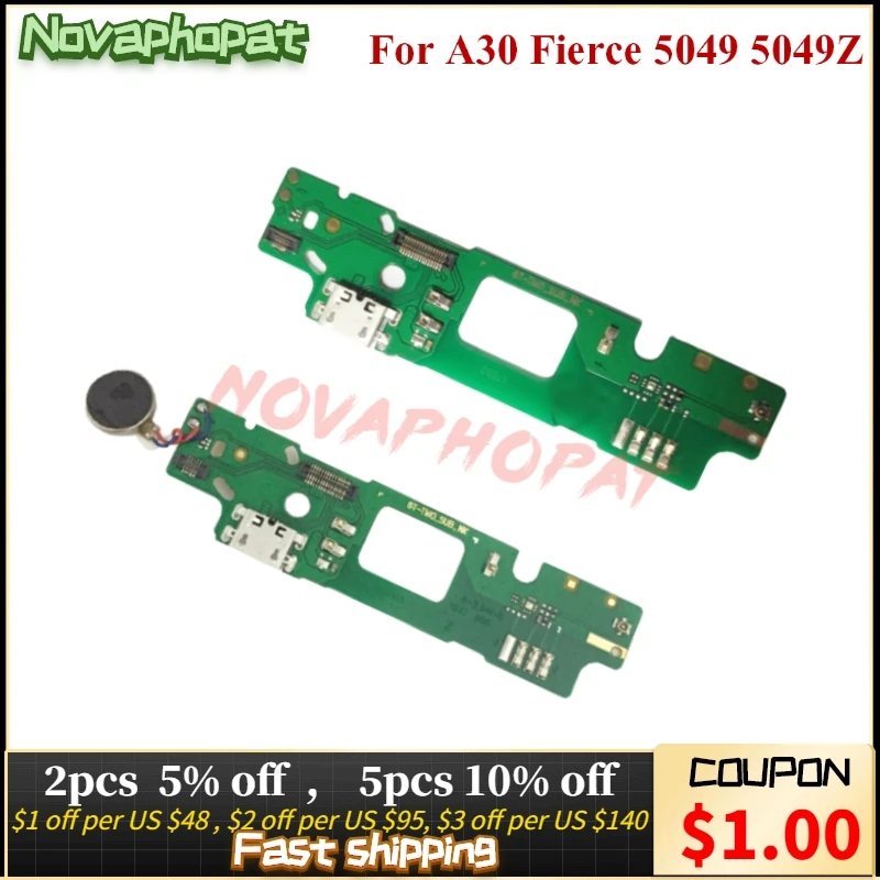 

Novaphopat For Alcatel A30 Fierce OT5049 5049 5049W USB Dock Charging Charger Port Microphone Mic Flex Cable Board