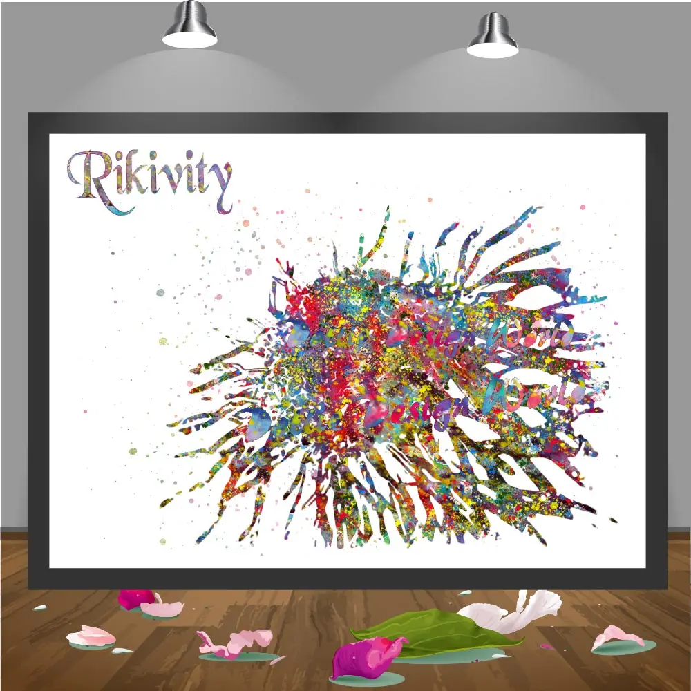 Рисунок на холсте медицинская раковая клетка|original watercolor|prints pictureswall art |