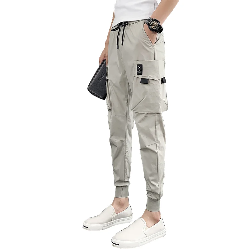 

2020 Streetwear Men's Multi Pockets Cargo Harem Pants Hip Hop Casual Male Track Pants Joggers Trousers Fashion Harajuku Men