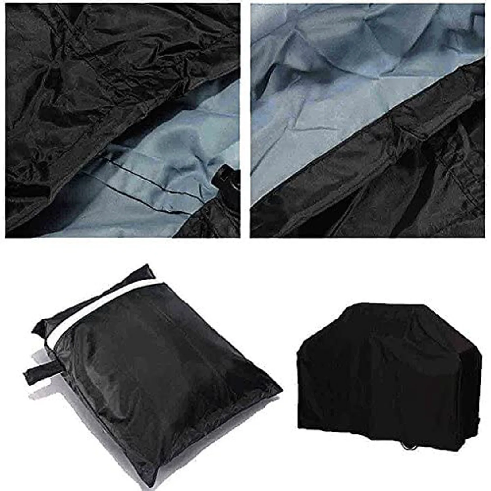1pcs bbq grill cover black outdoor waterproof barbeque cover anti dust protector for gas charcoal electric barbecue grill free global shipping