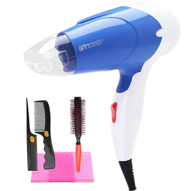 Portable Folding Handle Travel Hair Dryer 1300W Blow Dryers Professional Salon Equipment Electric Hairdressing Tools 45D | Бытовая
