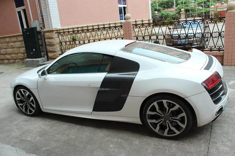 Buy 951 00 16 Off 1 ペア 両面カーボン R8 V8 V10 カーボンファイバーサイドドア サイドパネル刃パネルサイドスクープアウディ R8 V8 V10 2 ドア 08 15