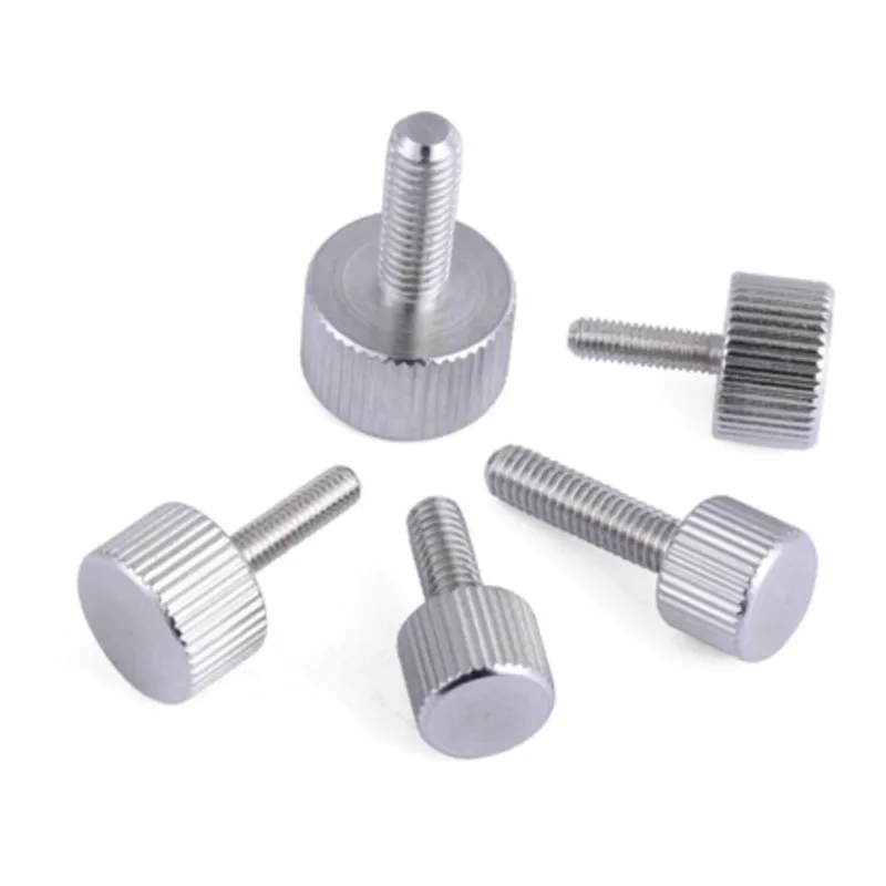 

2-10pcs M2 M2.5 M3 M4 M5*5/6/8/10/12/15/20/25/30 stainless steel Knurling Flat Head Knurled Thumb Screw Hand Tighten Screws