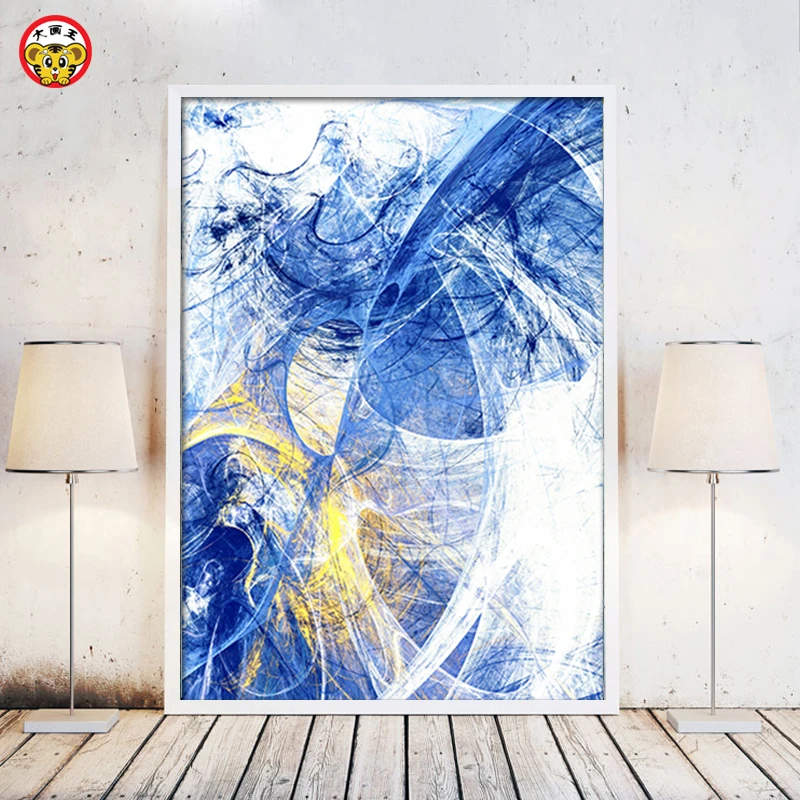 

Home Decor Painting Abstract Triplet Lines Living Room Sofa Background One Piece Japan Style Cartoon Propylene 30*45m Cotton