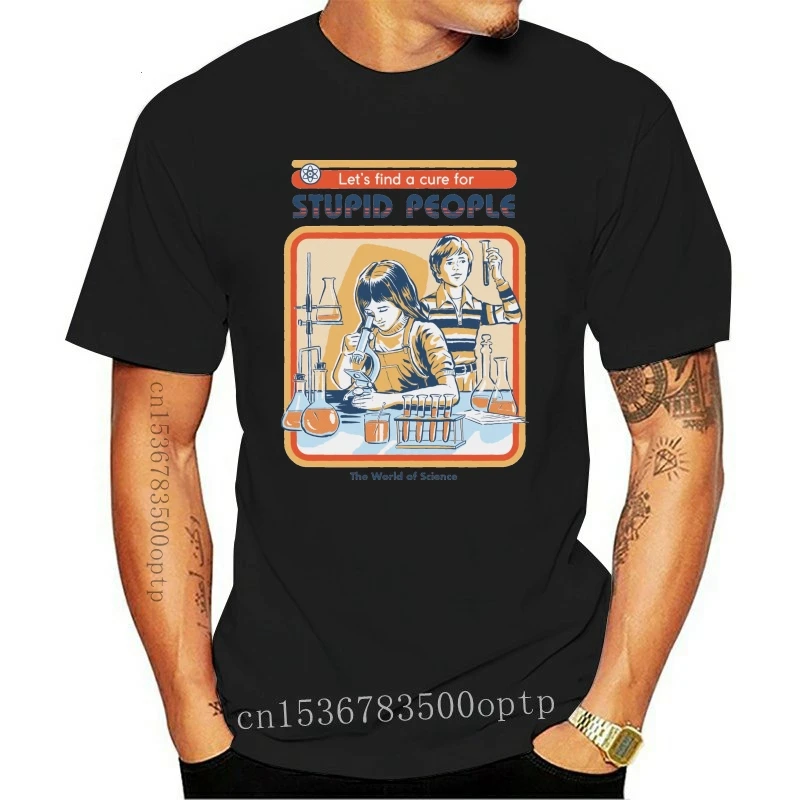 

New Lets Find A Cure Printed Cotton Mens Funny T-shirts Cool Short Sleeve Tops Tee
