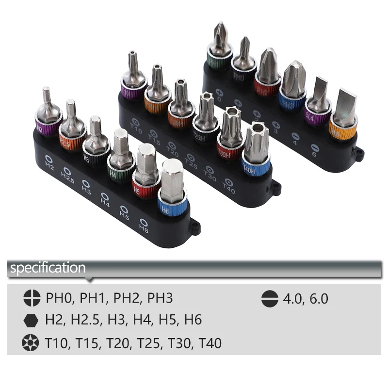 Многоразмерная отвертка с шестигранной отверткой Torx Phillips Набор бит