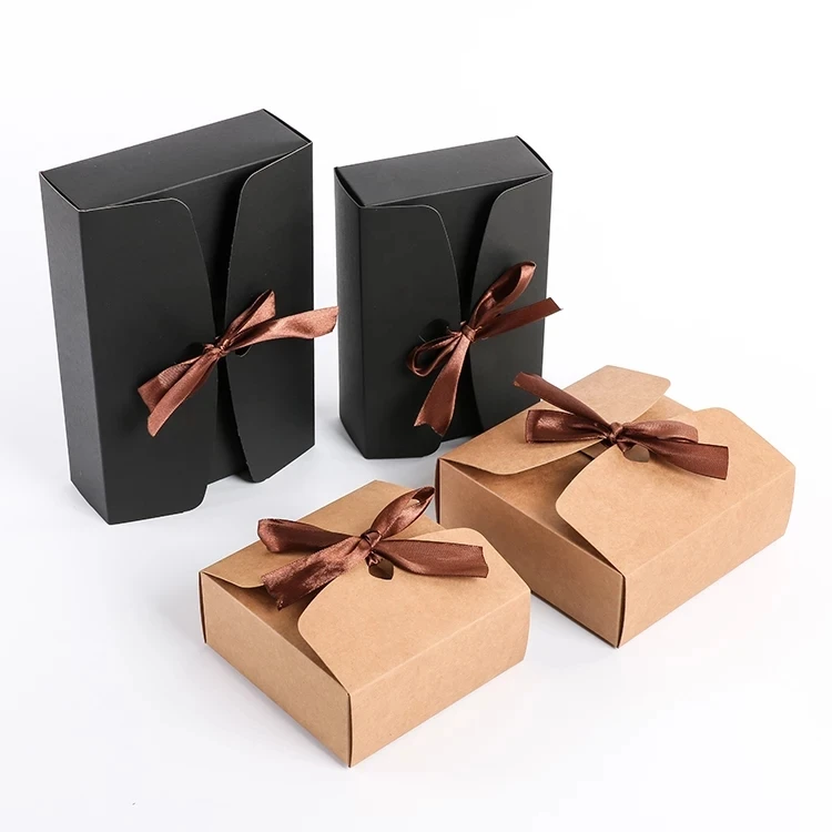 20 шт./лот коричневые крафт-картонные коробки подарочная упаковочная бумажная