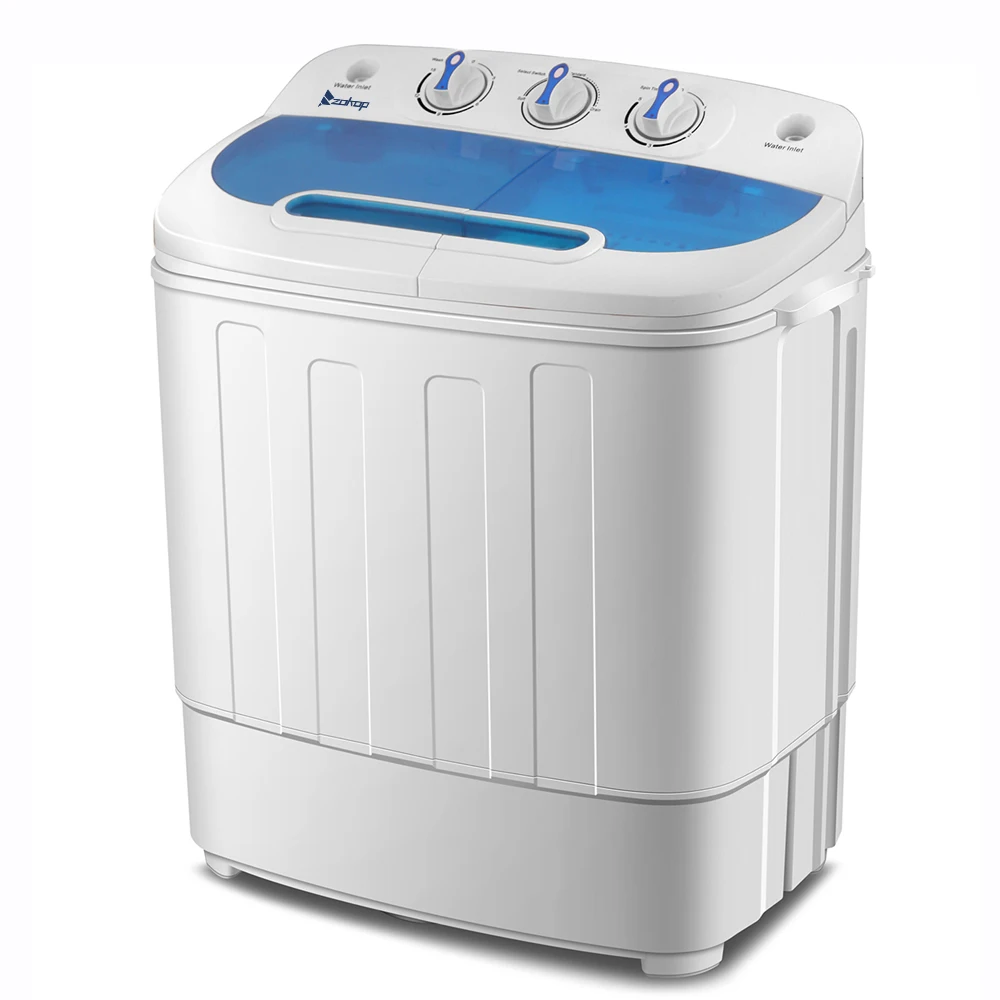 ZOKOP-lavadora semiautom&aacute;tica de doble tubo, m&aacute;quina de lavado de XPB46-RS4, 13 libras, enchufe estadounidense, doble barril-2