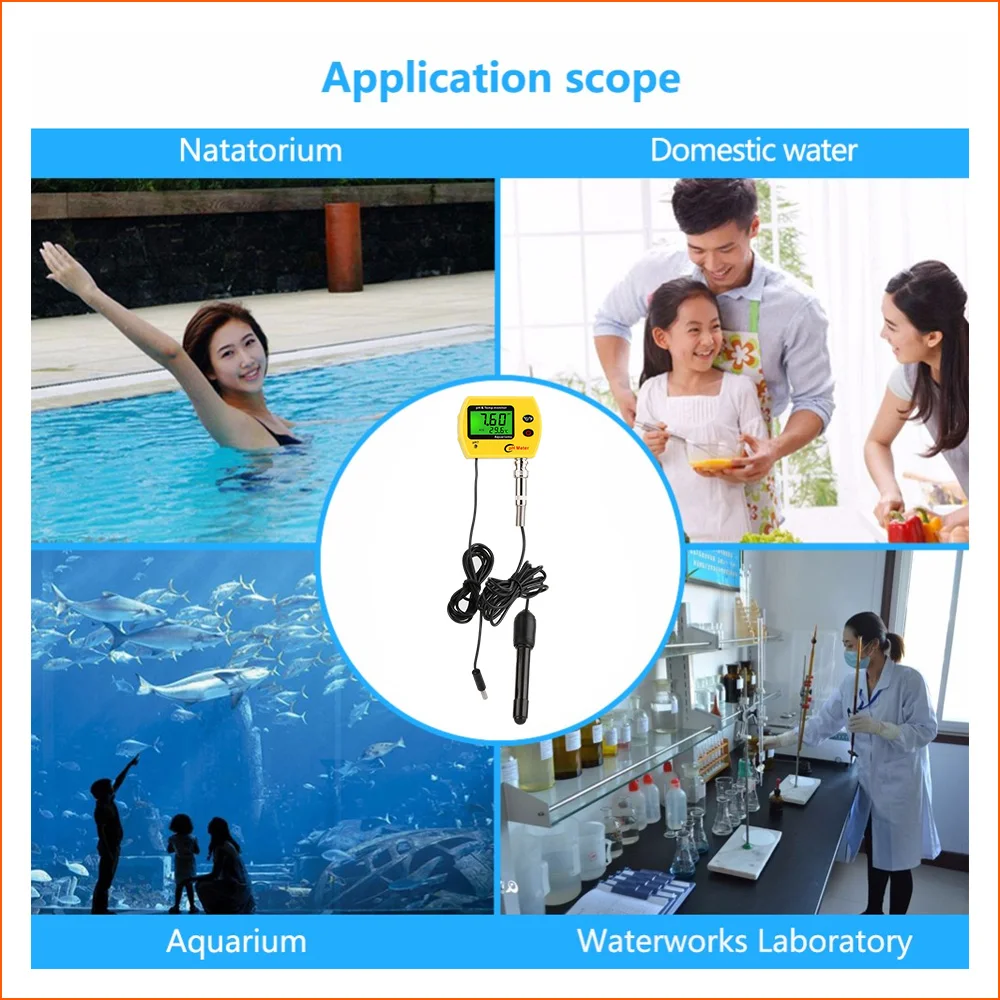 Online PH TEMP Meter Portable LCD Digital Water 0.01pH Tester Acidimeter Aquarium Quality Monitor With Backlight | Инструменты