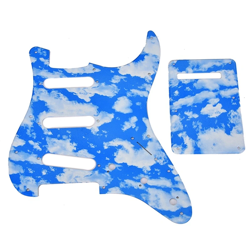 Гитарные детали-для голубого неба белого облака SSS ST гитарные накладки и задняя