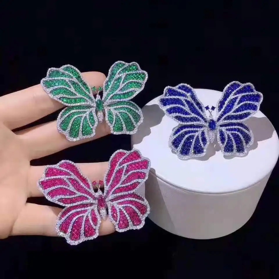 50x36 мм Женская Высококачественная Бабочка CZ инкрустированный жемчужный браслет пряжка, ожерелье с пряжкой, свитер цепи подключения пряжки