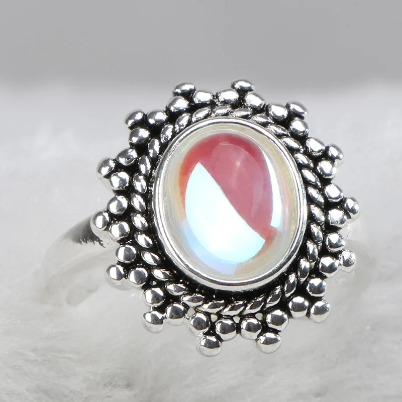 Bague Ringen 925 Sterling Silver Rings For Women With moonstone Gemstones Jewelry Wedding Party Wholesale Gift | Украшения и