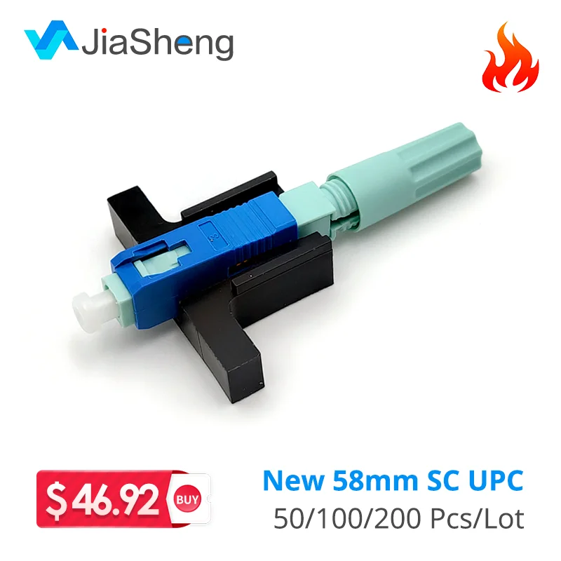 

58 мм SC UPC быстрый соединитель одномодовый соединитель FTTH инструмент холодного соединения волоконно-оптический быстрый соединитель
