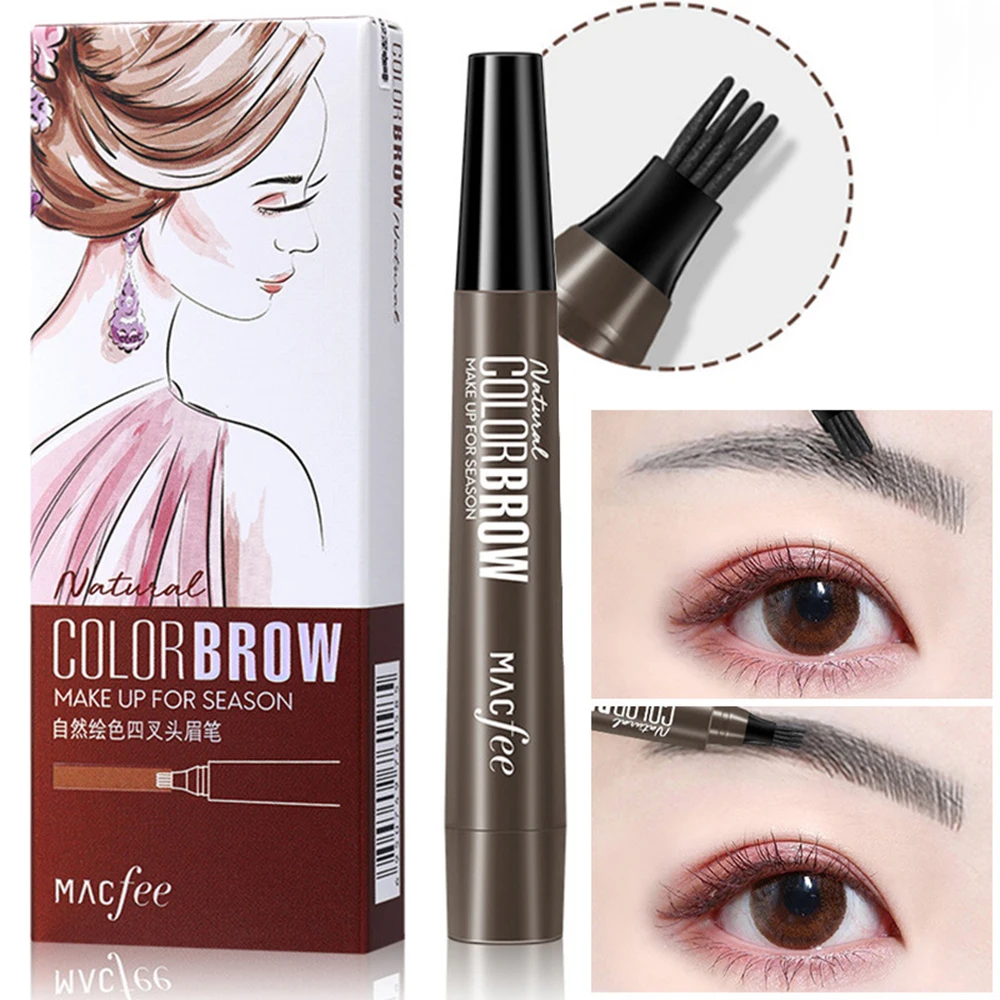 Жидкий карандаш для бровей с 4 точками натуральная татуировка ручка усилитель