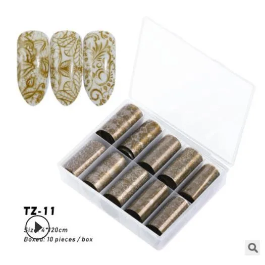 Holographic Nail Art Transfer Foil Sticker Starry AB Paper Wraps Adhesive Decals Nails Decoration Accessories Nail Paper Sticker