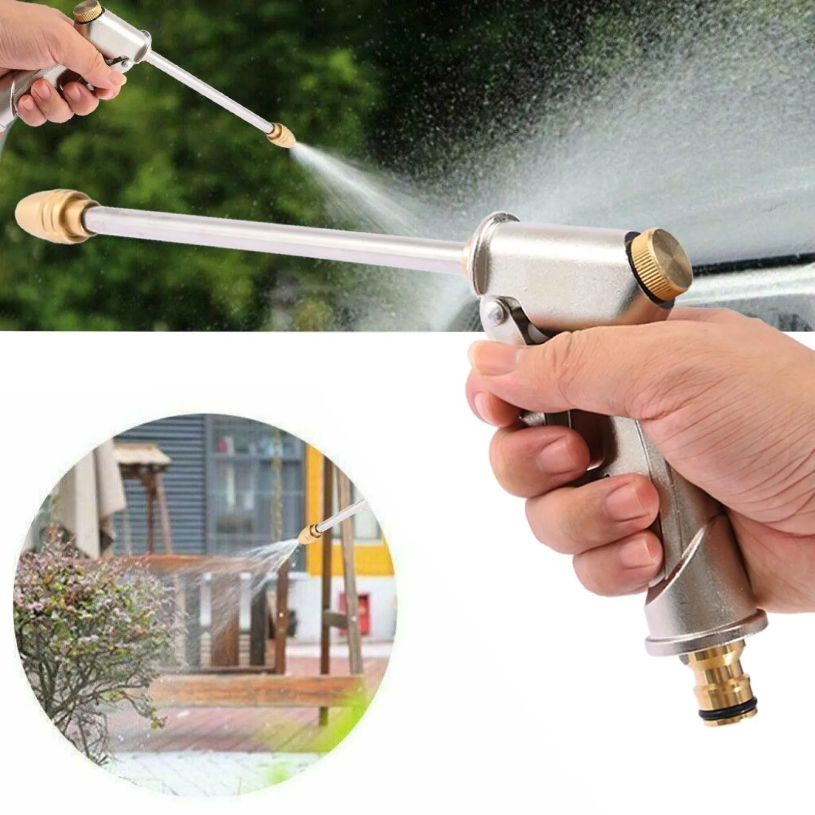 

High Pressure Car Wash Gun Water Spray Gun Car Washer Cleaner Garden Hose Water Sprinkler Foam Water Gun For The Garden#G