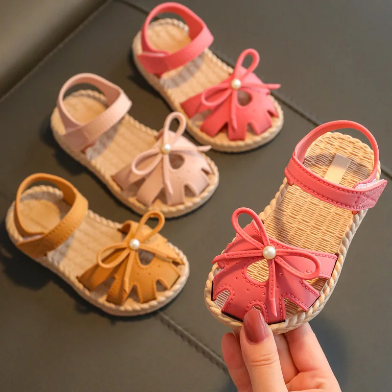 

2021 New Fashion Princess Summer Soft Soled Antiskid Casual SandalsToddlerSandals Girls' Sandals Beach Shoes Baotou Little Gir