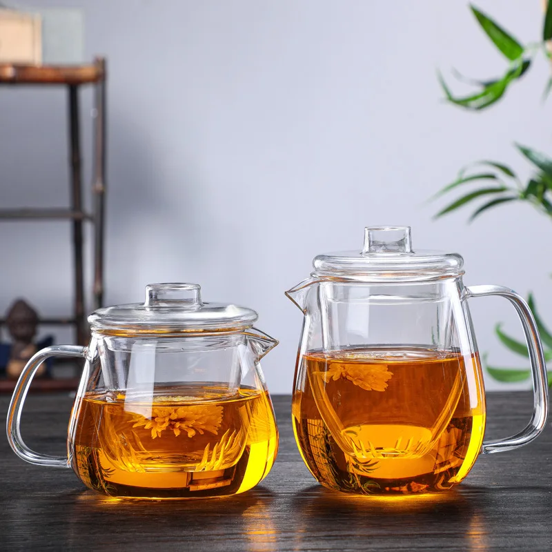 Стеклянный заварочный чайник термостойкий китайский фоточайник для Пуэра кофе