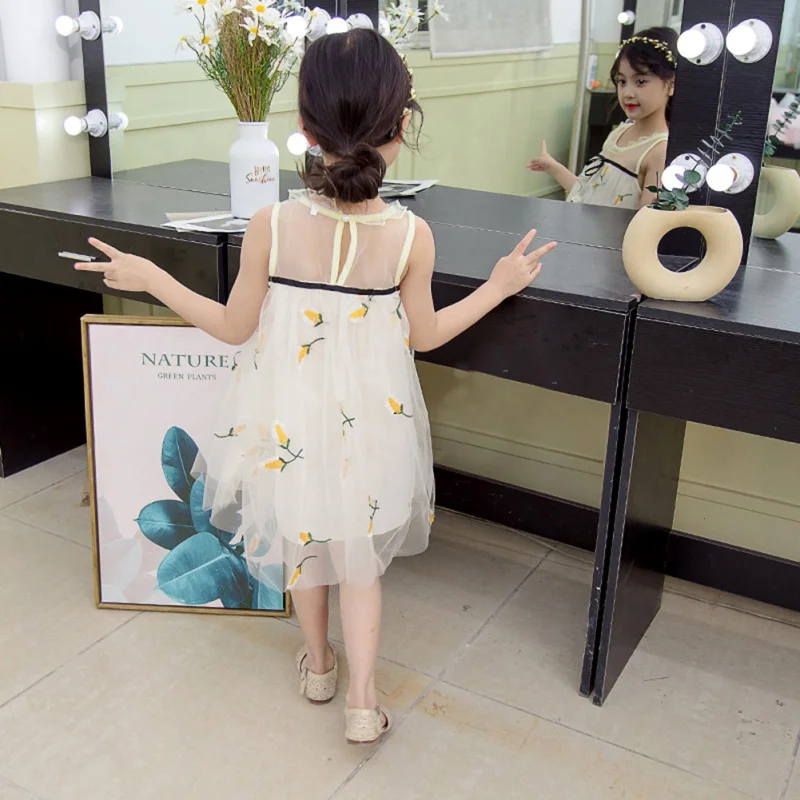 2019 горячая Распродажа летнее платье для маленьких девочек без рукавов с