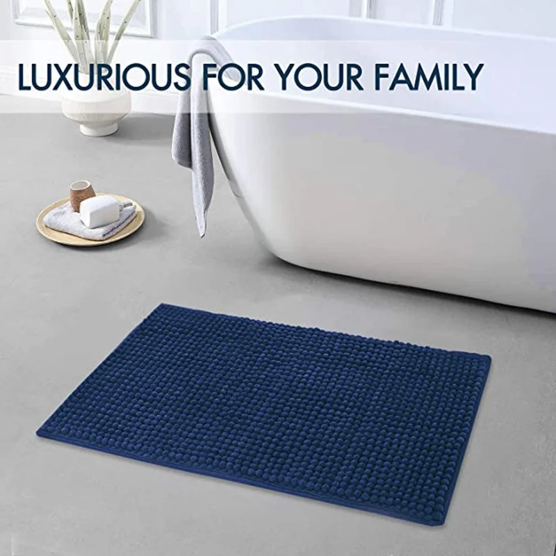 

Entrance Mats, Non Slip Chenille Bath Mat Rugs for Home Sofa Shower Bathmat Extra Soft & Absorbent Microfiber Shag Rug