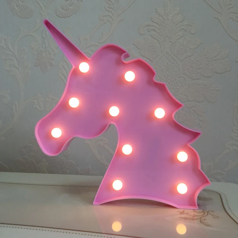 Unicorn head1 Светодиодный детские ночные светильники Фламинго Единорог светодиодный светильник подвесной светодиодный светильник ананас кактус звезда светильник Настенный светильник декоративный светильник ing - Испускаемый цвет: Unicorn head1