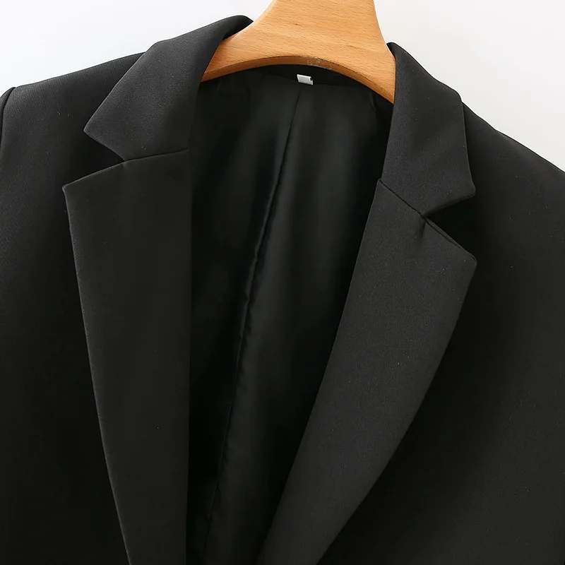 Блейзер ZRN Женский Повседневный однотонный на одной пуговице офисный винтажный Модный женский костюм