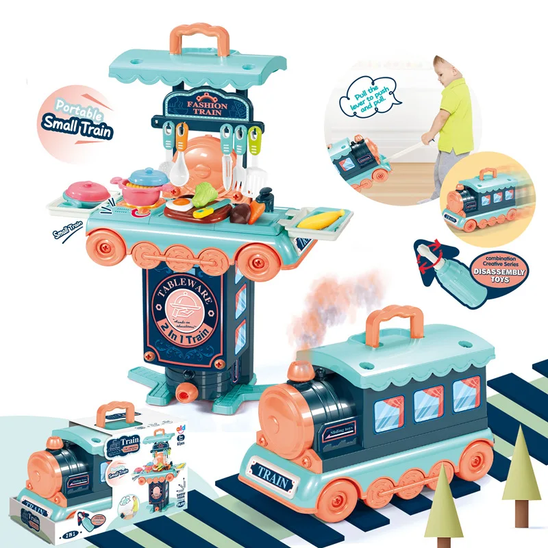 

Детская головоломка имитация игрового домика большой обеденный стол со поездом кухня милые ювелирные изделия набор медицинских инструмен...