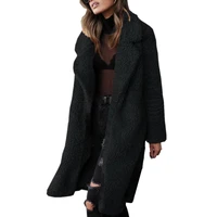 popular oversize coat turndown collar outwear thick buttons overcoat long coat women oversize coat