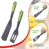 2 pieces non stick silicone spatulas kit heat resistant fried egg scrapers gadgets household food baking tools accessories