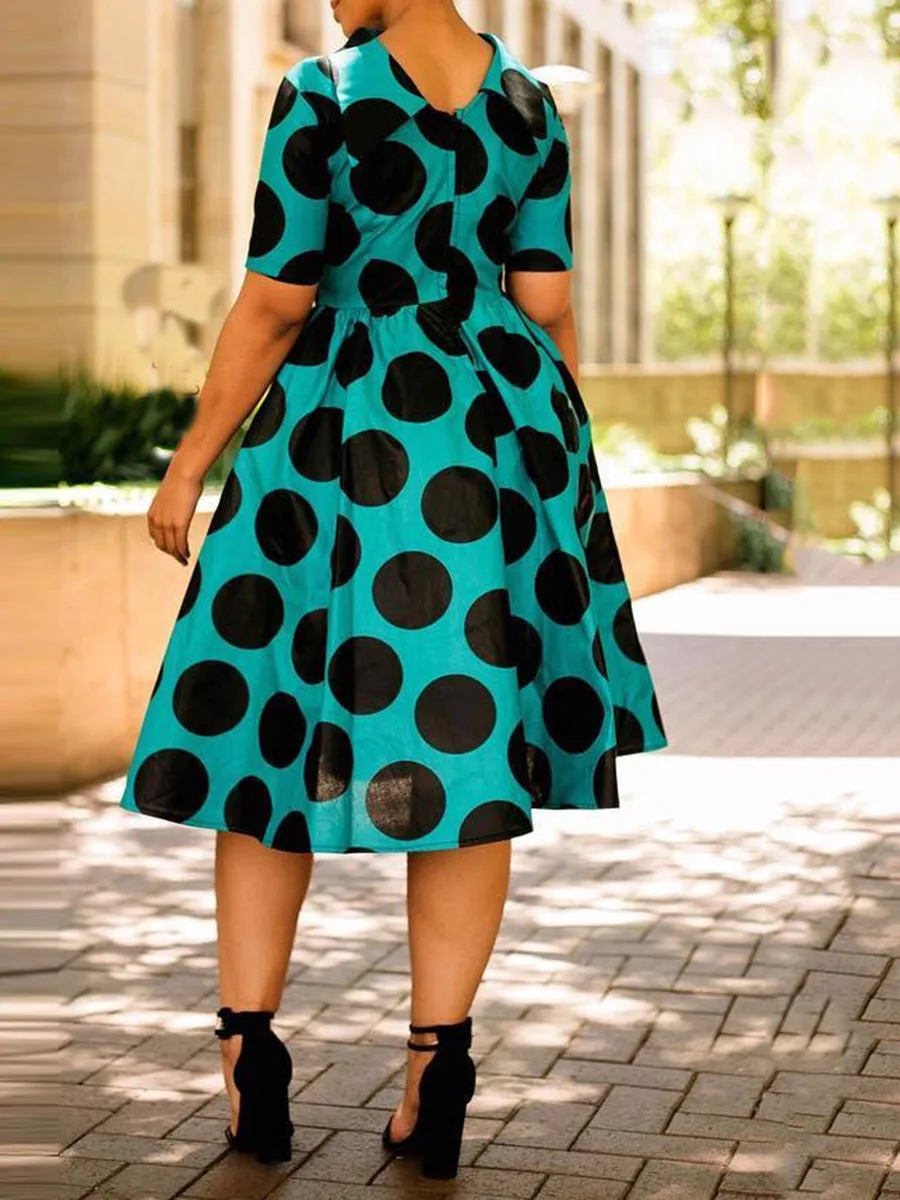 Летние Элегантные вечерние платья синего цвета в африканском стиле размера плюс