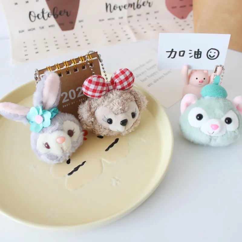 

Cute Rabbit Painter Cat Plush Bag Pendant Toy Doll Clamshell Keychain 3Kinds Wj04
