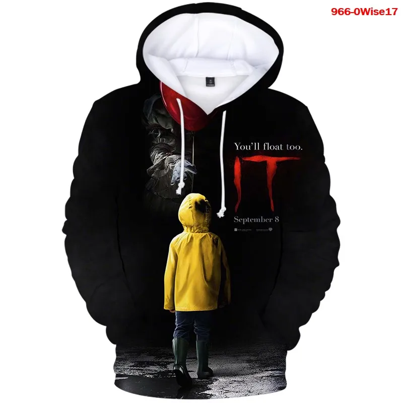 

Мужские 3d толстовки с принтом из фильма «ужасы», новинка, Повседневная Толстовка с принтом «Пенни Мудрый», Женская толстовка, худи размера п...