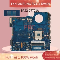 ba92 07701a for samsung rv411 rv409 hm55 pga 989 notebook mainboard ba41 01433a hm55 ddr3 laptop motherboard
