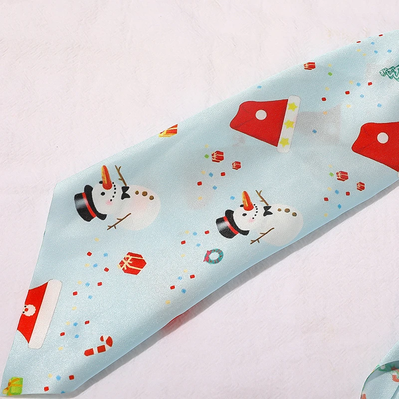 

Christmas Floral Print Scrunchies for Women Elastic Hair Bands Streamers Bow Hair Scarf Hair Rope Ties Fashion Hair Accessories