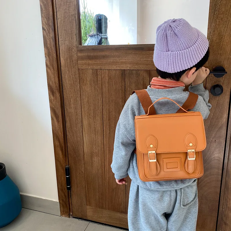 

New Winter Boys' Backpacks PU Leather Backpacks Beautiful Boys' And Girls' Schoolbags 2021 New