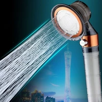 zhangji magic turbocharged propeller driven shower head with stop button water saving cotton and beads filter spray nozzle