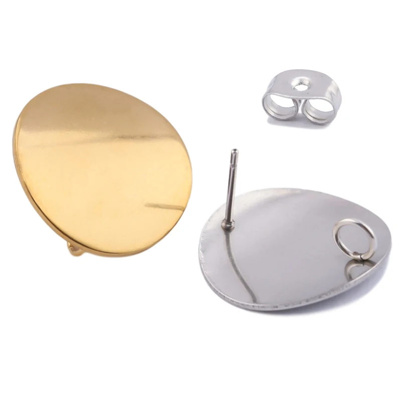10 шт. женские круглые фоторазъёмы из нержавеющей стали | Украшения и аксессуары