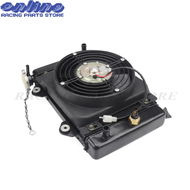 Новый водяного охлаждения двигателя радиатор 12 в вентилятор для moto rcycle 200cc 250CC Quad