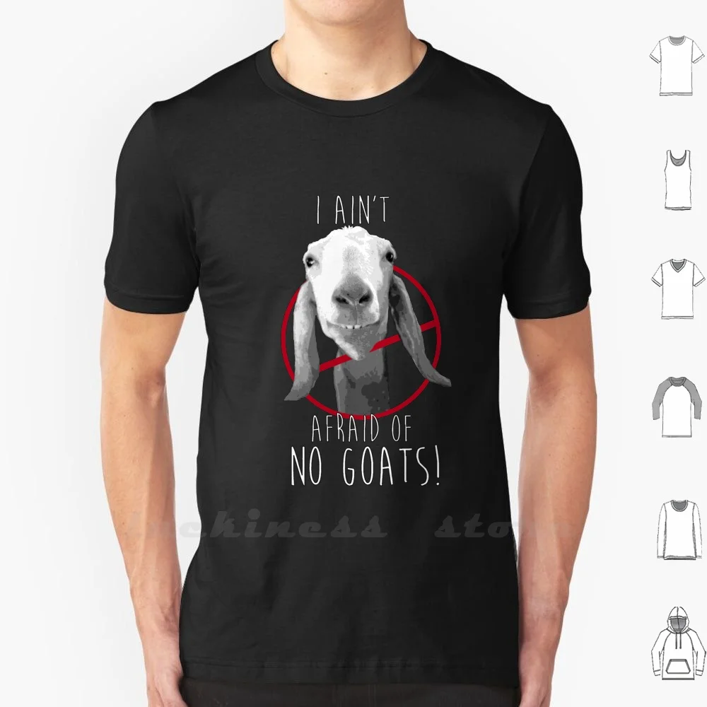 

Я не боюсь коз! Футболка с принтом большого размера 6xl, хлопковая Новая классная футболка с принтом «Я не боюсь привидений, коз», охотников за...