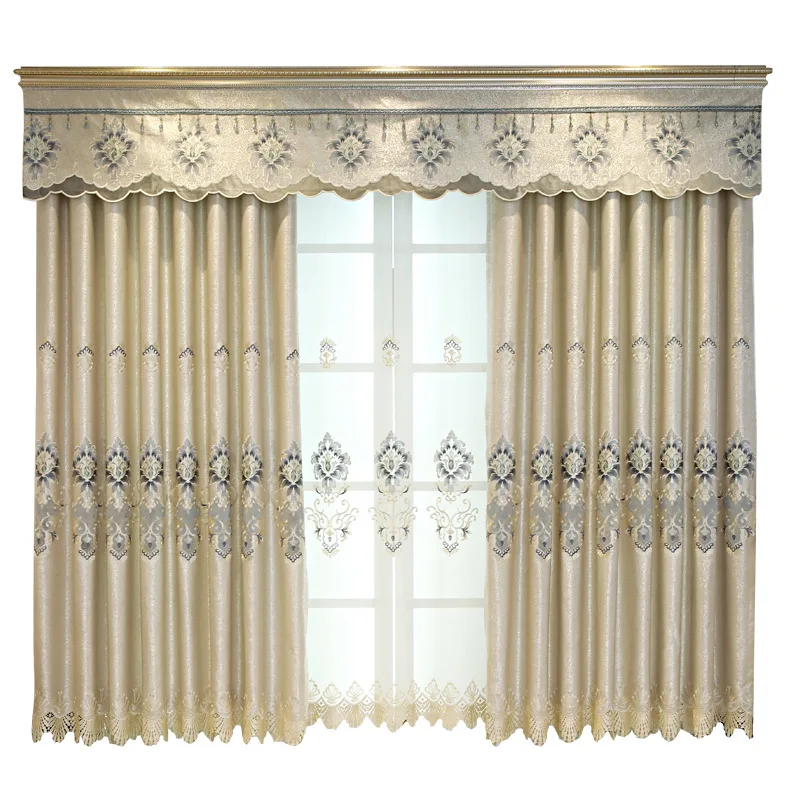 

Chinese Modern Minimalist Curtains for Bedroom European Curtains for Bedroom Simple Style Valance Curtains Finished
