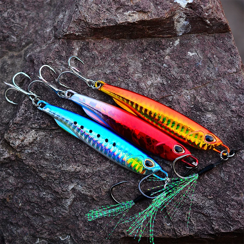 

Metal Sequins Fishing Lure 10g 15g 20g 30g 40g 50g 60g Trolling Hard Bait Bass Fishing Bait Jigs Hard Artificial Baits Tackle