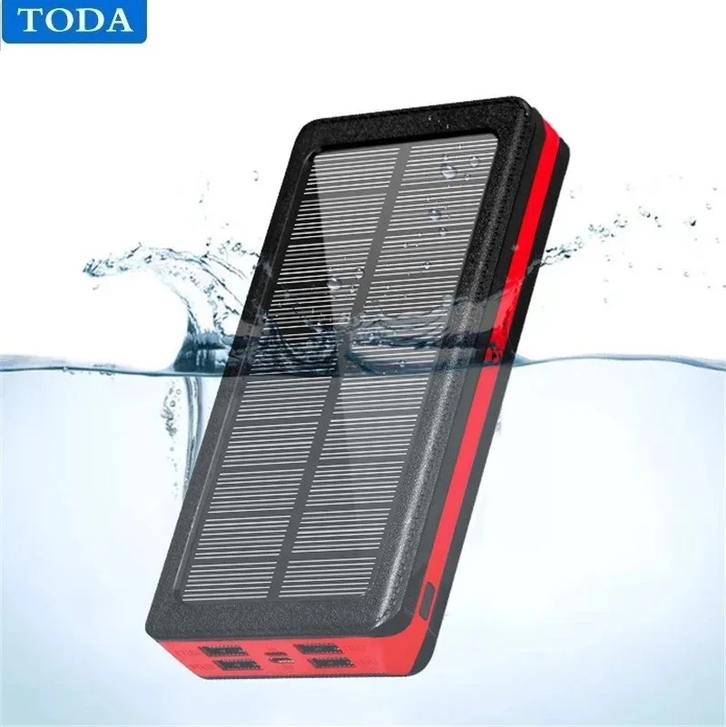 

Solar 80000mah Power Bank External Battery 4 USB LED Powerbank Portable Mobile phone Solar Charger for Xiaomi mi iphone 7 8 X