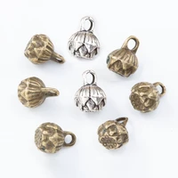 20pcs 3d lotus seed charms pendants antique bronzesilver plated supplies for diy necklace bracelet jewelry making accessories