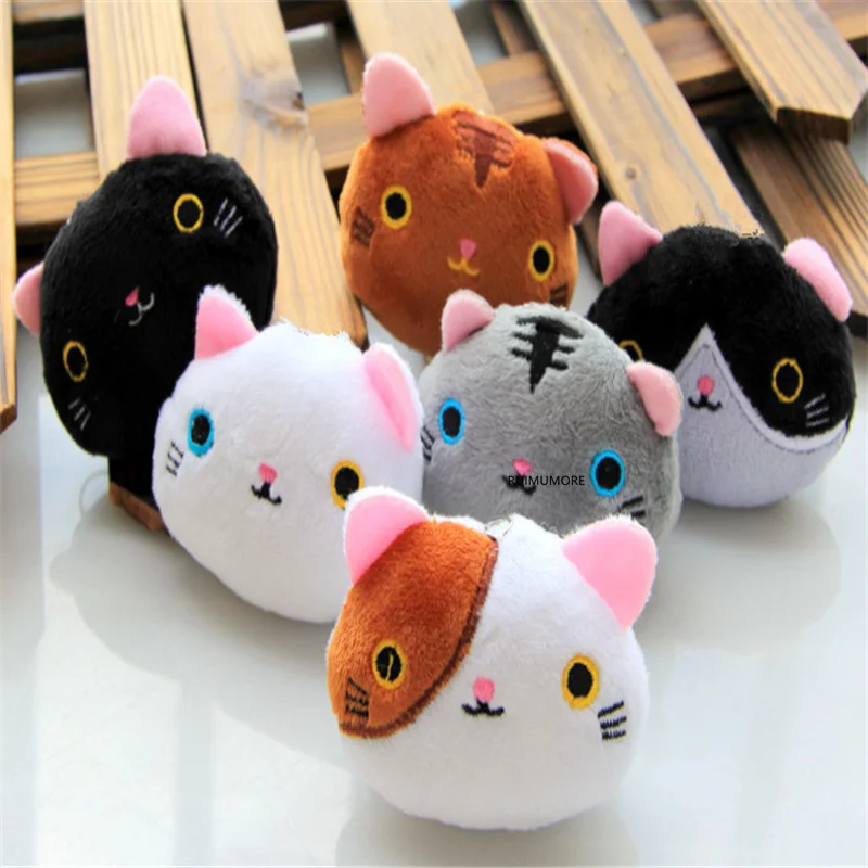 Новый милый маленький мини прибл. 4 5 см Плюшевая игрушка в виде кошки 6 цветов на