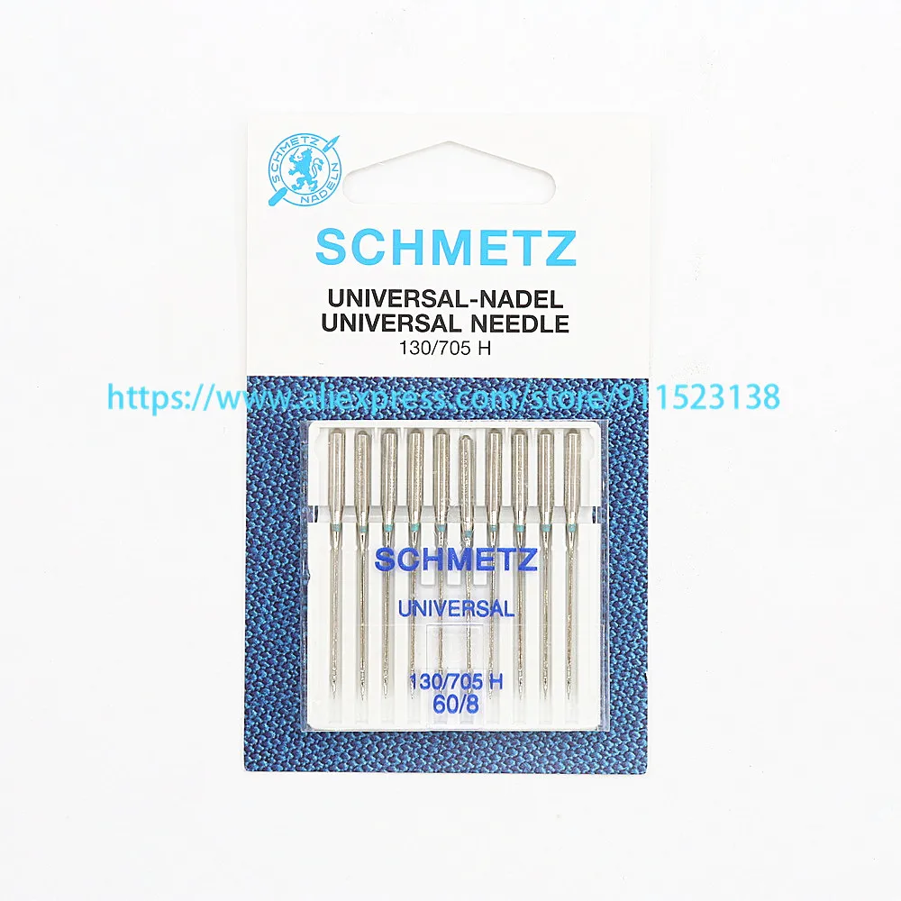 10 шт. Подлинная немецкая Schmetz Универсальная игла 130/705 H 60/8 для бытовой швейной