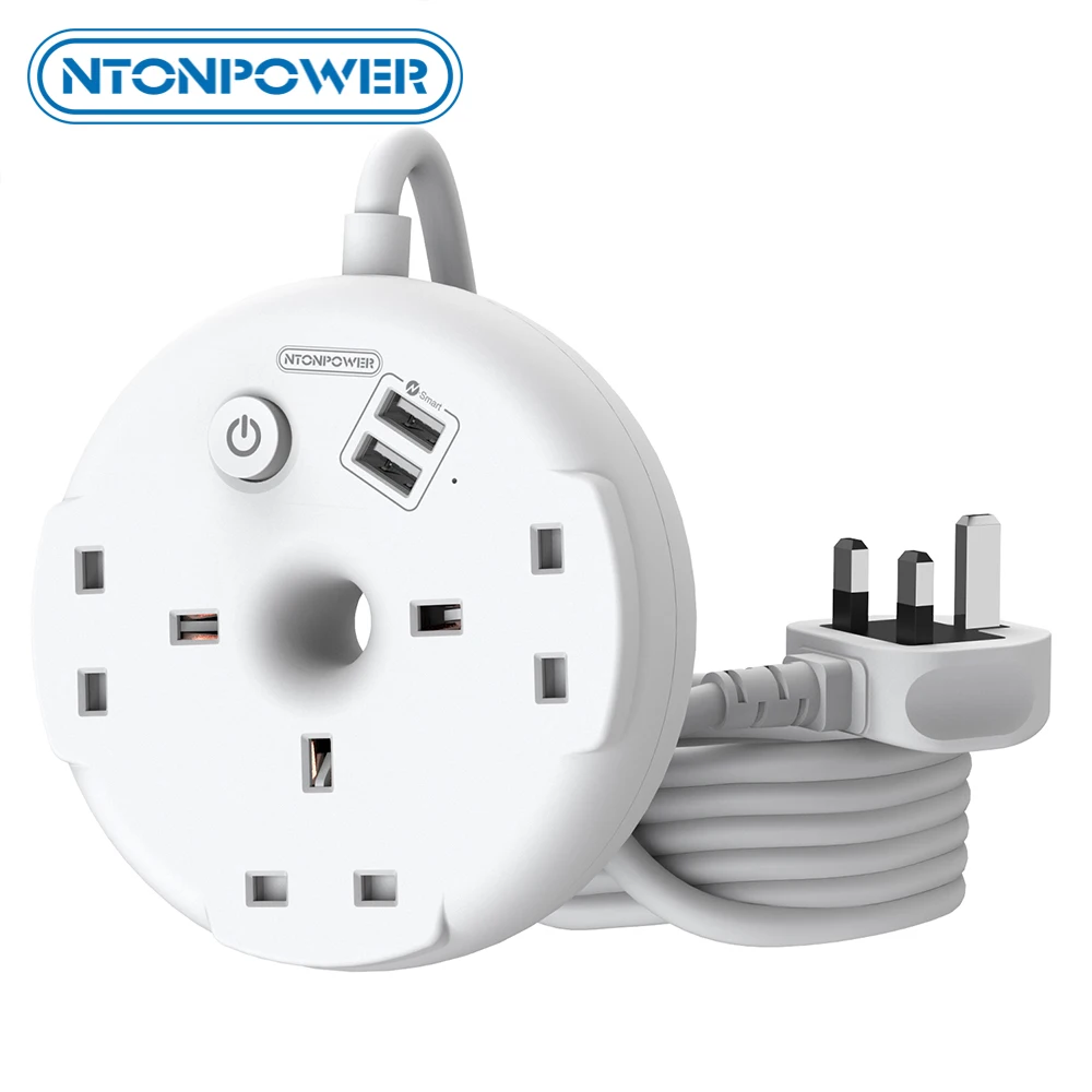 NTON POWER 3M удлинитель с usb-разъемами лента питания 13Amp Плавленая настенная вилка