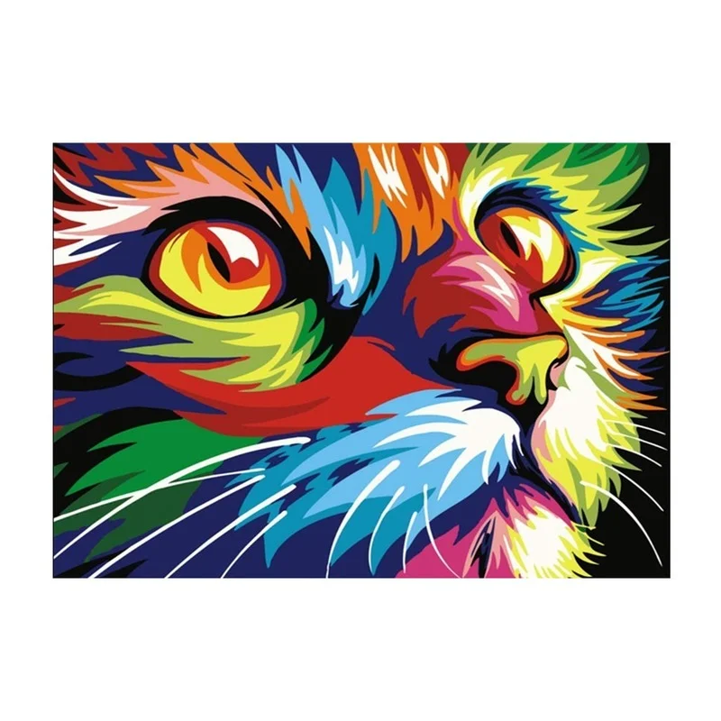

Fancy Wolf Felid Cat Lion Leopard 5D DIY Diamond Painting Point Diamond Cross Stitch Living Room Painting Kid's Gift Wall Decor